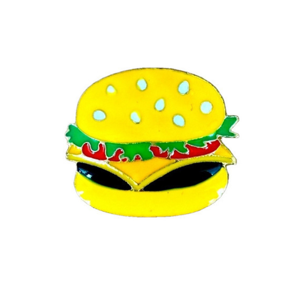 Retro Burger Unisex High Quality Enamel Pin, NWT